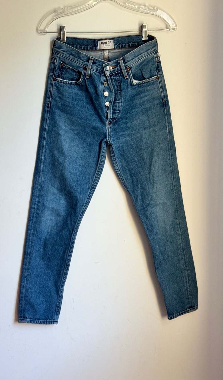 AGOLDE Size 24 High Rise Straight Leg Jeans inseam 26.5